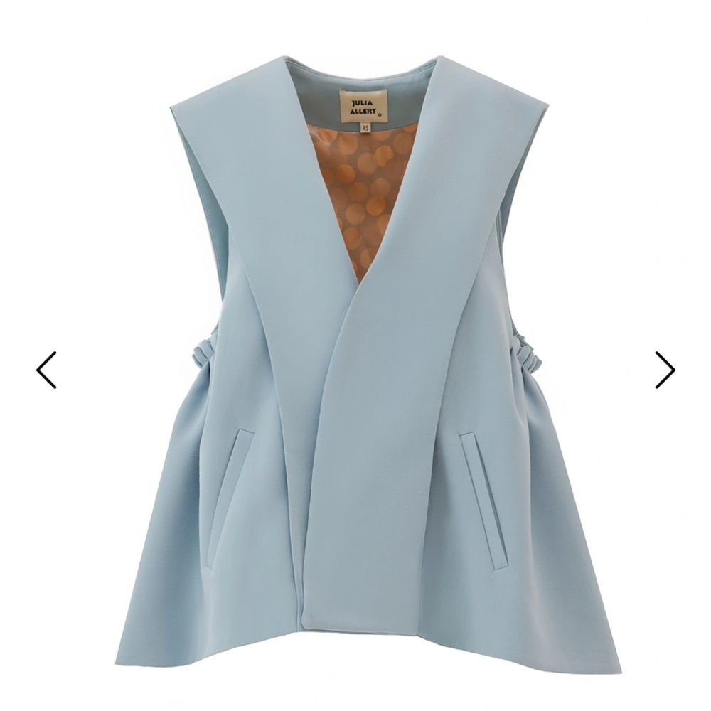 NWT! Julia Allert Designer Blazer Vest Light-Blue size Xs